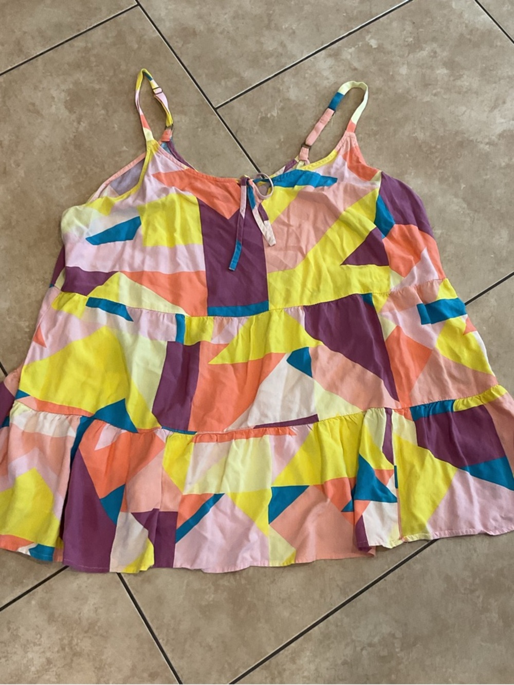 torrid Multicolor Geometric Tiered Camisole boho summer